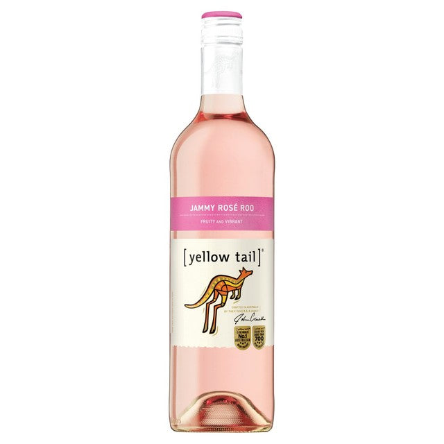 Yellow Tail Jammy Rosé Roo rosé wine 75cl (British brand)