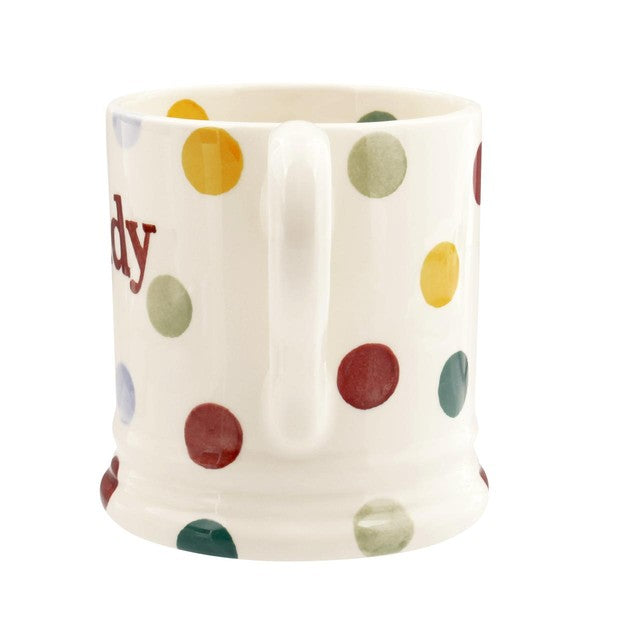 Emma Bridgewater Polka Dot Daddy 1/2 pint mug - British product
