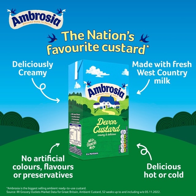 Ambrosia Devon custard 1kg - British product