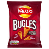 Walkers Bugles Southern Style BBQ Mais-Snack-Chips 110g (britische Marke)