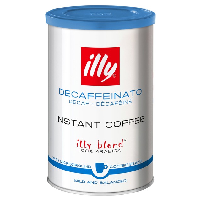 illy Instant Decaffeinated Coffee 95g can, UK version