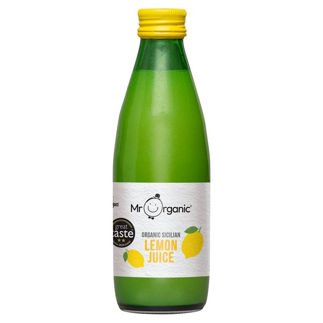 Mr Organic Sicilian lemon juice 250ml, imported from the UK