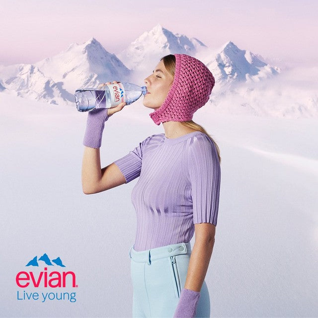 Evian still mineral water 6 x 500ml bottles - British product