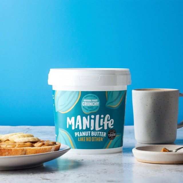 ManiLife Original Roast crunchy peanut butter, imported from the UK