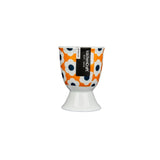 KitchenCraft retro flower spot porcelain egg cup, UK version
