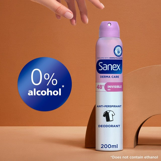 Sanex Derma Care Invisible antiperspirant spray deodorant 200ml (British brand)