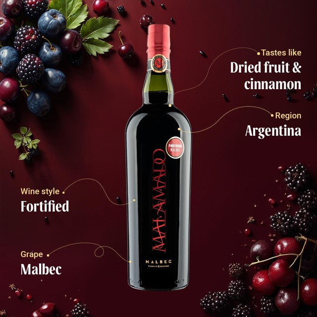 Virgin Wines Zuccardi Malamado Fortified Malbec wine 75cl (British brand)