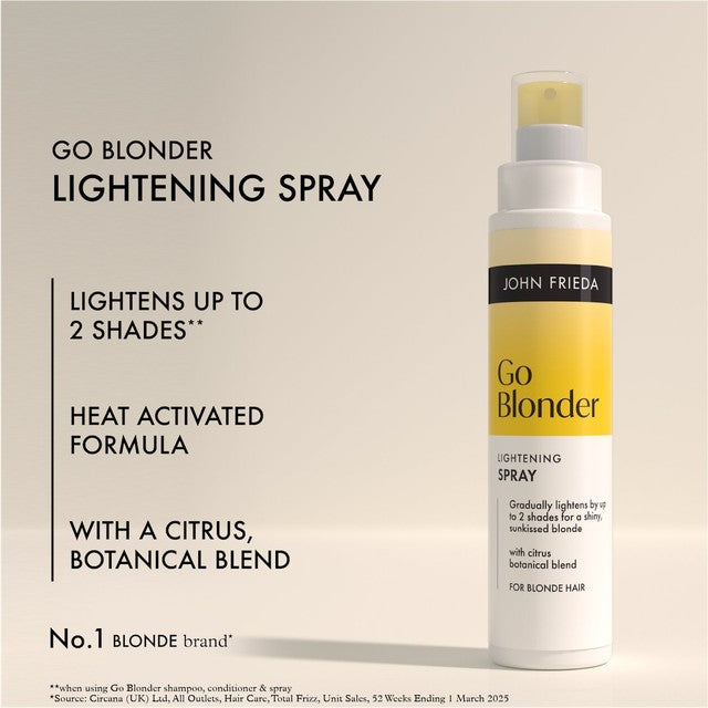 John Frieda Go Blonder hair lightening spray (British brand)
