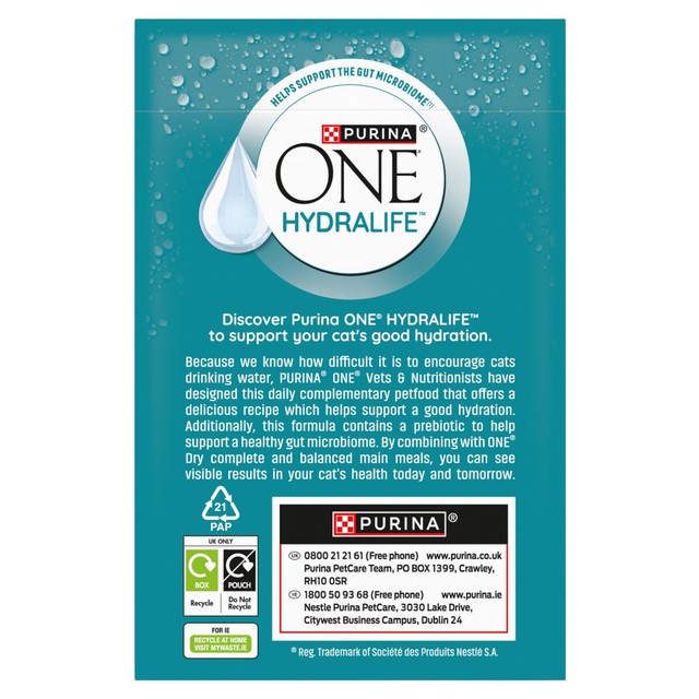 Purina One Hydralife chicken liquid cat supplement 6x50g, imported from the UK