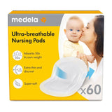 Medela disposable breast pads 60 pack, imported from the UK