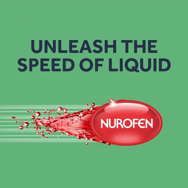 Nurofen Express Ibuprofen 200mg liquid capsules 16 pack, imported from the UK
