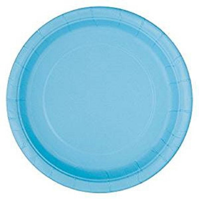M&S Unique Party Powder Blue Recyclable Paper Party Plates 23cm- Buy online at McGrocer