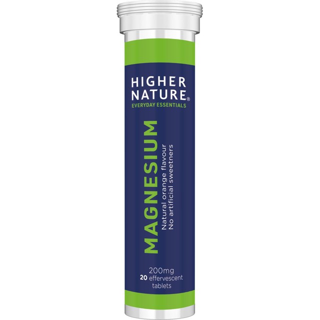 Higher Nature Magnesium Effervescent Tablets Orange 20 tablets, UK version