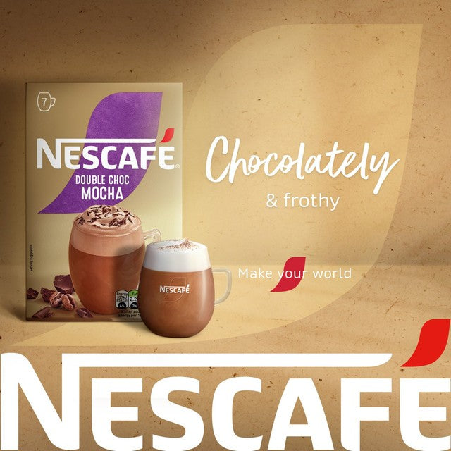 Nescafe Double Choc Mocha instant coffee 7 sachets, imported from the UK