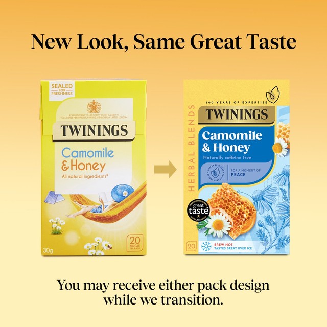 Twinings Camomile & Honey Herbal Tea (British brand)