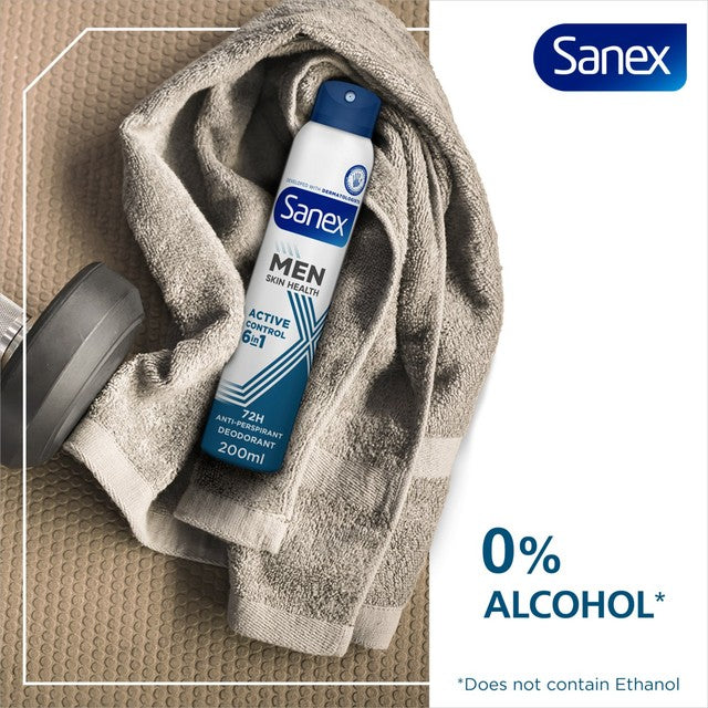 Sanex Men Active Control Antiperspirant Spray 200ml (British brand)