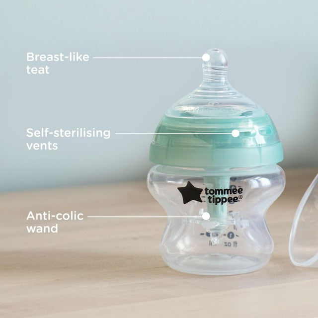 Tommee Tippee Anti-Colic Baby Bottles Slow Flow 3 x 150ml (British brand)