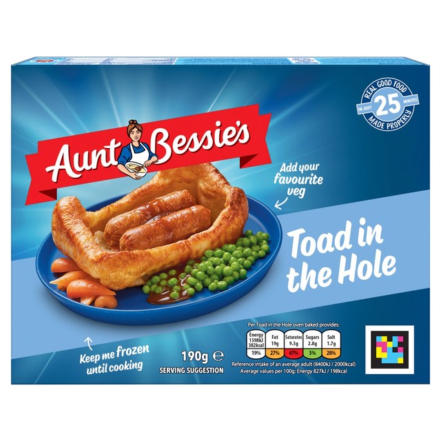 Aunt Bessie's Toad in the Hole frozen meal 190g - British product