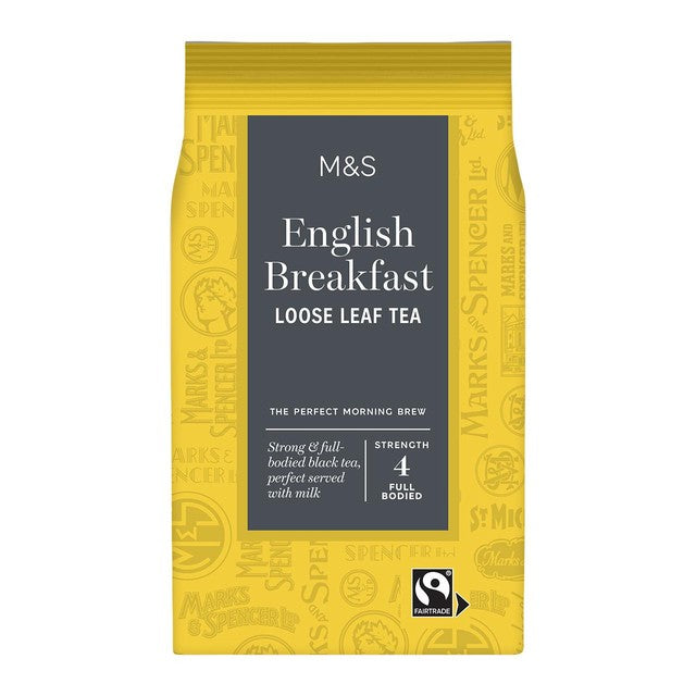 M&S English Breakfast Loose Leaf Tea 150g, imported from the UK
