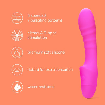 So Divine Pash Ribbed Vibrator Rosa Voksenleketøy