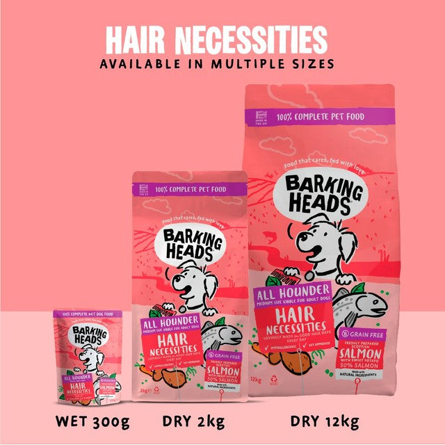 Barking Heads Hair Necessities dry dog food 12kg - British product