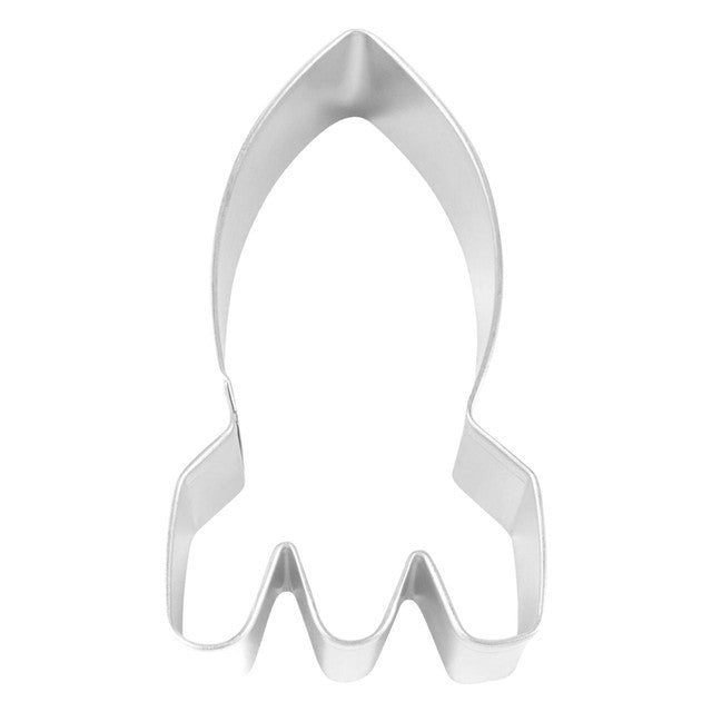 Anniversary House space rocket tin-plated cookie cutter - British product