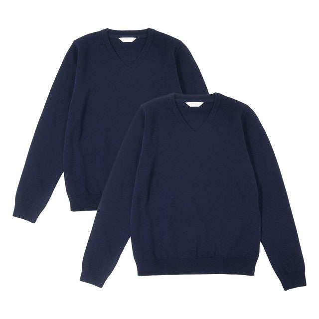 M&S children's cotton jumper navy size 7-8 years, imported from the UK
