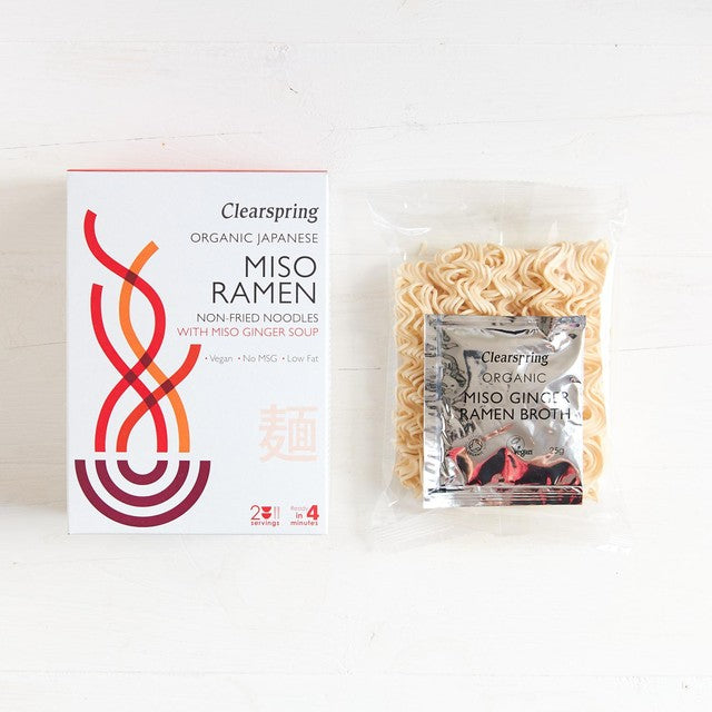 Clearspring Miso Ramen Noodles with Ginger Soup 210g - British product