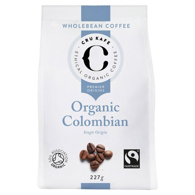 Cru Kafe Colombian coffee beans 227g - British product