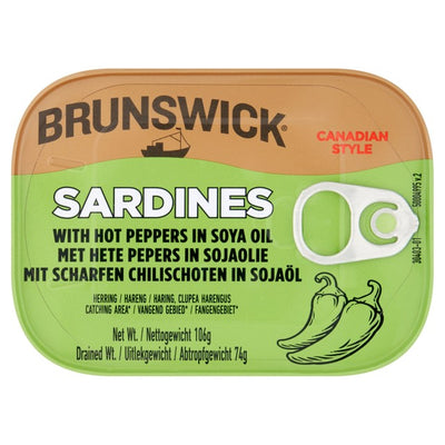 Brunswick Sardines in Hot Peppers Canned Sardines 106g