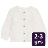 M&S collection girls cardigan cream 2-3 years, imported from the UK