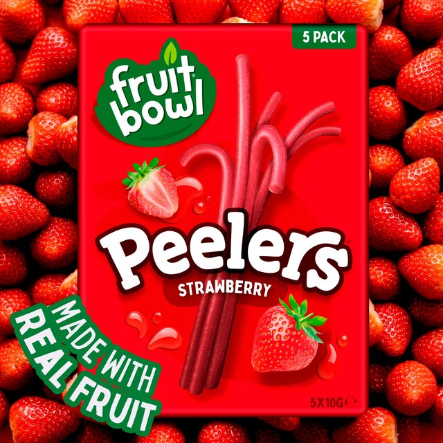 Fruit Bowl Strawberry Peelers fruit snack, imported from the UK