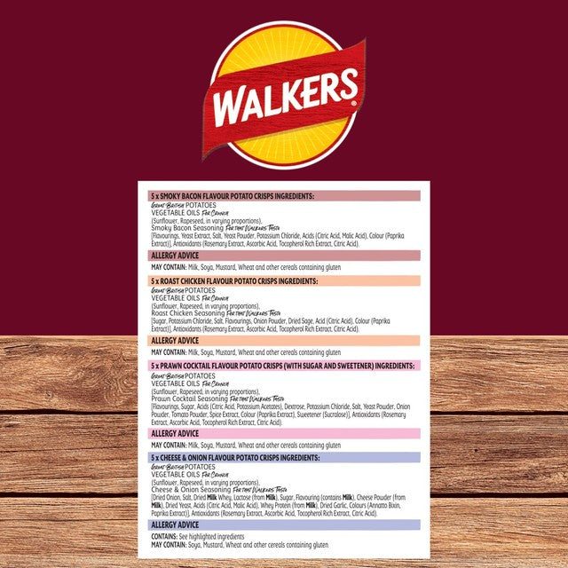 Walkers Meaty Variety multipack crisps (British brand)