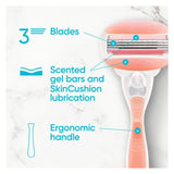 Gillette Venus razor blade refills Spa Breeze 4-pack, UK version
