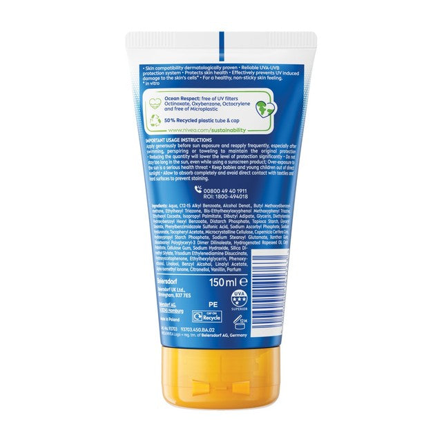 Nivea sun cream Invisible Finish SPF50+ 150ml, imported from the UK