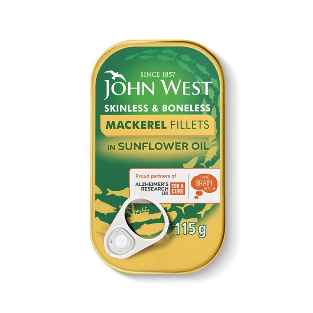 John West Mackerel Fillets in Sunflower Oil 115g, UK version