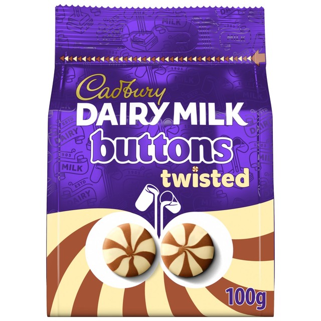 Cadbury chocolate buttons twisted 100g - British product
