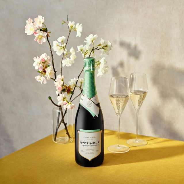 Nyetimber Cuvee Cherie Demi-Sec sparkling wine 75cl, imported from the UK