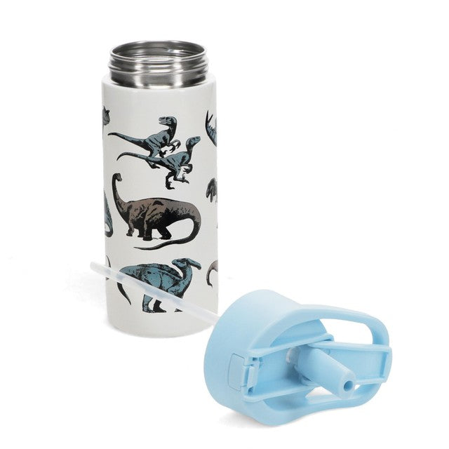 Rex London stainless steel dinosaur water bottle 500ml, imported from the UK