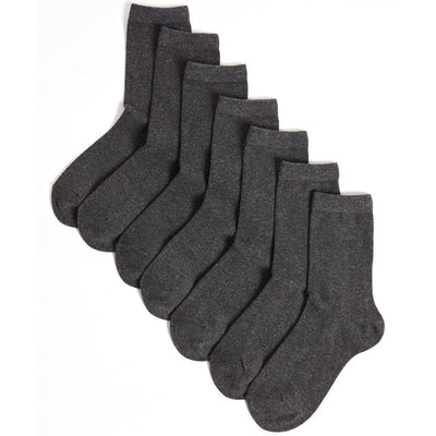M&S Ankle School Socks Grey Marl Shoe Size 4-7