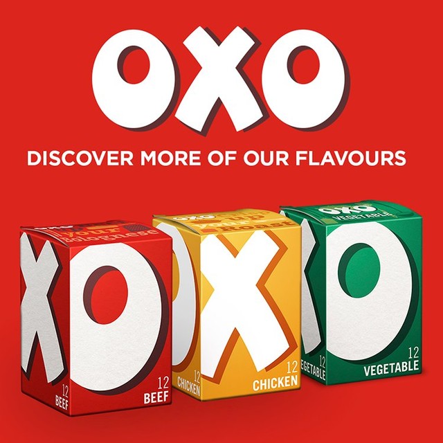 Oxo 12 Vegetable Stock Cubes, imported from the UK
