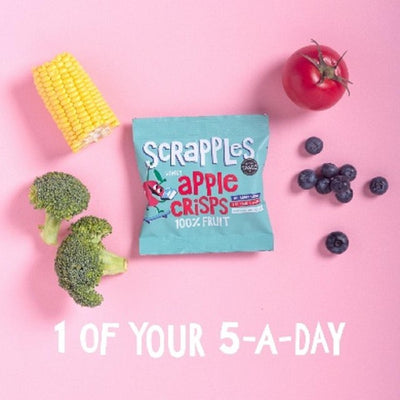 Scrapples Kids Pomme & Mangue Crisps 5 x 12g Snacks aux fruits pour enfants