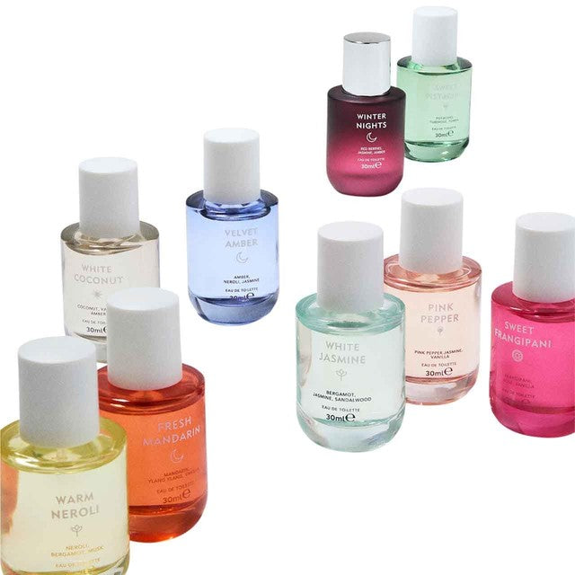 M&S Discover Women's Fragrance Collection gift set with nine 30ml bottles, imported from the UK