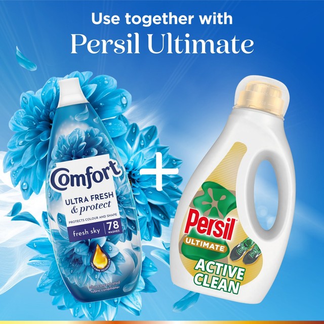 Comfort Fresh Sky fabric conditioner 78 washes - British product