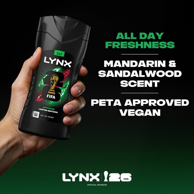 Lynx Africa shower gel 225ml, UK version