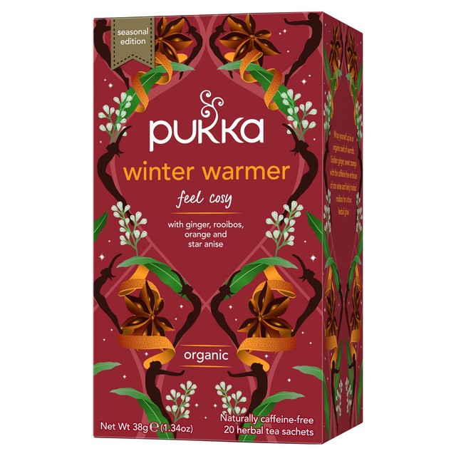 Pukka Herbs Winter Warmer herbal tea 20 teabags, imported from the UK