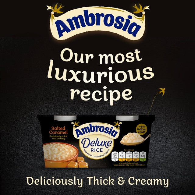 Ambrosia salted caramel rice pudding dessert pots 2 x 110g - British product