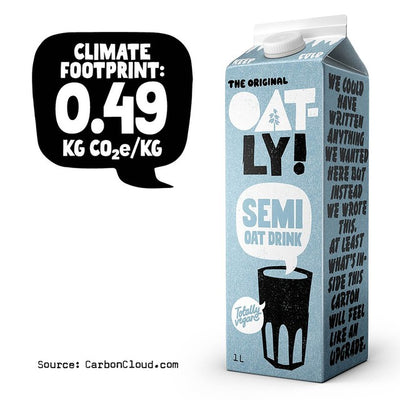 Oatly Havre drikk halv kjølt melkealternativ 1 L