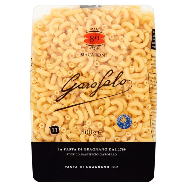 Garofalo elbow macaroni pasta 500g, UK version
