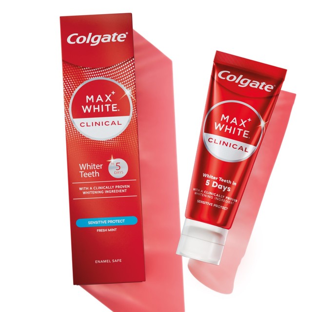 Colgate Max White Clinical Sensitive Whitening Toothpaste 75ml - British product